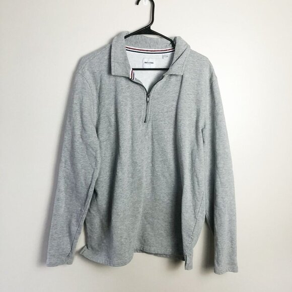 Only & Sons Quarter Zip Pullover Sweater Sweatshirt Mens XL Gray - Picture 1 of 8
